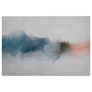 Leinwandbild Daydream Polyester PVC / Fichtenholz - Blaugrau