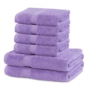 Set di asciugamani Arina (6 pezzi) Cotone - Viola