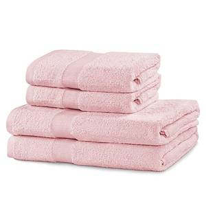 Serviettes de toilette Arina (lot de 4) Rose