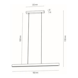 Suspension Forestier V Pin massif / Acier - 1 ampoule