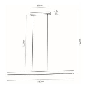 LED-hanglamp Forestier VI massief grenenhout/staal - 1 lichtbron