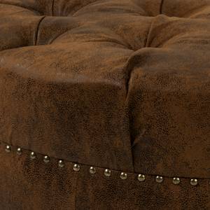 Gestoffeerde hocker Dale Microvezel Goda: Cognac