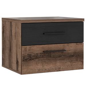 Table de chevet Jördis II Noir - Marron - Bois manufacturé - 52 x 41 x 41 cm