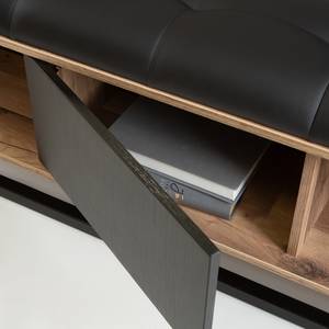 Bedframe Merkin Beige - Zwart - Plaatmateriaal - 167 x 120 x 235 cm