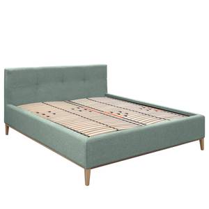 Gestoffeerd bed Kaarina Geweven stof Mavie: Mint - 180 x 200cm