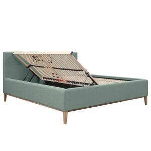 Gestoffeerd bed Kaarina Geweven stof Mavie: Mint - 180 x 200cm