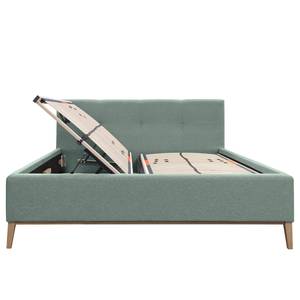 Gestoffeerd bed Kaarina Geweven stof Mavie: Mint - 180 x 200cm