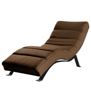 Ligfauteuil Kasson Microvezel Bice: Donkerbruin - Zwart