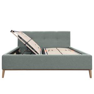 Gestoffeerd bed Kaarina Geweven stof Mavie: Mint - 160 x 200cm