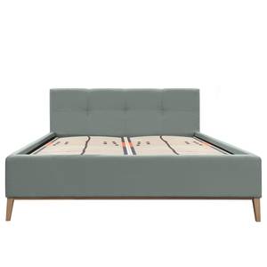 Gestoffeerd bed Kaarina Geweven stof Mavie: Mint - 160 x 200cm