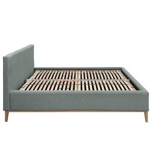 Gestoffeerd bed Kaarina Geweven stof Mavie: Mint - 160 x 200cm