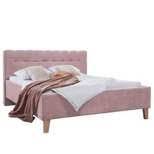 Lit capitonné Woodlake II Velours Ravi: Mauve - 160 x 200cm - Avec espace de rangement