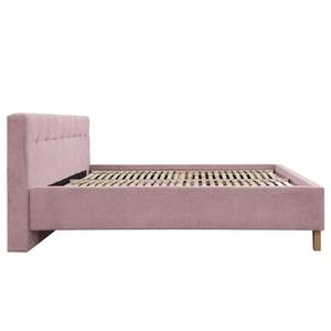 Lit capitonné Woodlake II Velours Ravi: Mauve - 160 x 200cm - Avec espace de rangement