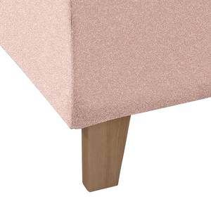 Lit capitonné Woodlake I Tissu Mavie: Rose - 200 x 200cm - Avec espace de rangement