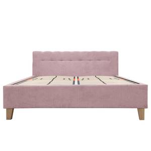 Lit capitonné Woodlake II Velours Ravi: Mauve - 180 x 200cm - Avec espace de rangement