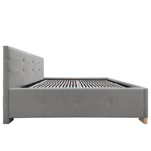 Gestoffeerd bed Atessio Geweven stof Mavie: Grijs - 180 x 200cm