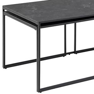 Tables gigognes Zap I (lot de 3) Imitation marbre noir / Noir