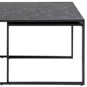 Table basse Infinity Imitation marbre noir / Noir