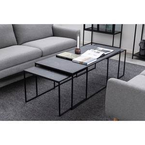 Table basse Infinity Imitation marbre noir / Noir