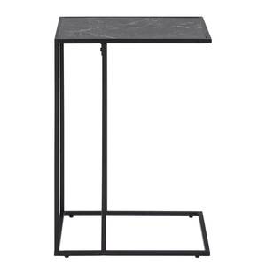 Table d'angle Infinity Imitation marbre noir / Noir
