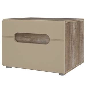 Nachtkommode Tandel Beige - Braun - Holzwerkstoff - 50 x 37 x 43 cm