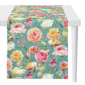 Chemin de table 7701 Polyester / Coton - Turquoise