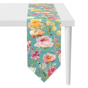 Chemin de table 7701 Polyester / Coton - Turquoise