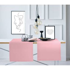 Chemin de table Arizona Polyester / Lin - Rose foncé