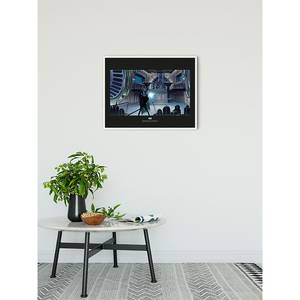 Wandbild Star Wars Vader Luke Throneroom Blau / Grau - Papier - 70 cm x 50 cm