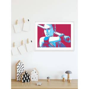 Afbeelding Star Wars Faces Rey rood/wit - papier - 70 cm x 50 cm