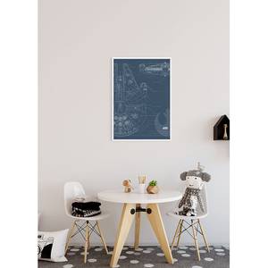 Poster Star Wars Blueprint Falcon Multicolore - Carta - 50 cm x 70 cm