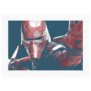 Wandbild Star Wars Faces Kylo Rot / Schwarz - Papier - 70 cm x 50 cm