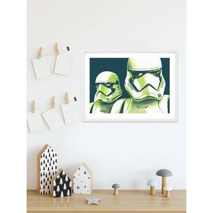 Wandbild Star Wars Faces Stormtrooper Schwarz / Weiß - Papier - 70 cm x 50 cm