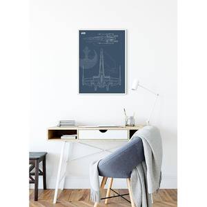 Afbeelding Star Wars Blueprint X-Wing meerdere kleuren - papier - 50 cm x 70 cm