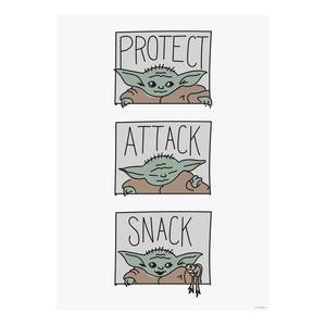 Poster The Child Protect Attack Snack Multicolore - Carta - 50 cm x 70 cm