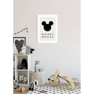 Afbeelding Mickey Mouse Silhouette zwart/wit - papier - 50 cm x 70 cm