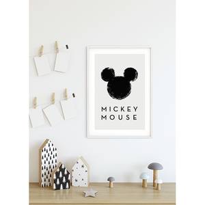 Afbeelding Mickey Mouse Silhouette zwart/wit - papier - 50 cm x 70 cm