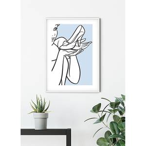 Poster Cinderella Glass Shoe Blu / Bianco - Carta - 50 cm x 70 cm