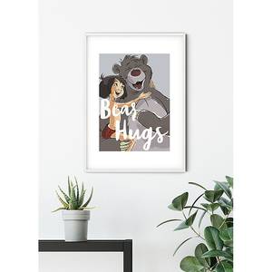 Tableau déco Bear Hug Multicolore - Papier - 50 x 70 cm