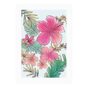 Wandbild Ariel Flowers Mehrfarbig - Papier - 50 cm x 70 cm