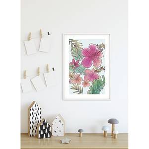 Afbeelding Ariel Flowers meerdere kleuren - papier - 50 cm x 70 cm