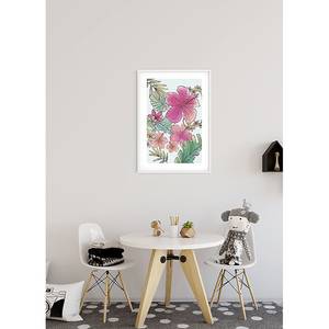 Wandbild Ariel Flowers Mehrfarbig - Papier - 50 cm x 70 cm