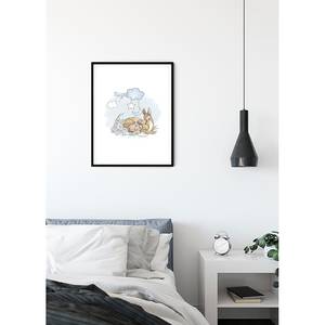 Wandbild Bambi Good Night Mehrfarbig - Papier - 50 cm x 70 cm