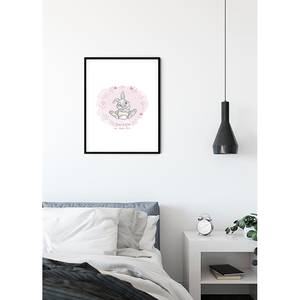 Wandbild Klopfer Rosa - Papier - 50 cm x 70 cm