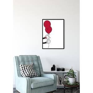 Afbeelding Mickey Mouse Balloon wit/rood - papier - 50 cm x 70 cm