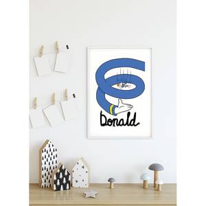 Wandbild Donald Duck Spiral Mehrfarbig - Papier - 50 cm x 70 cm