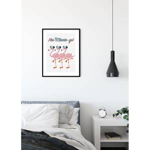 Wandbild Minnie Mouse Fla-Minnie-go Mehrfarbig - Papier - 50 cm x 70 cm