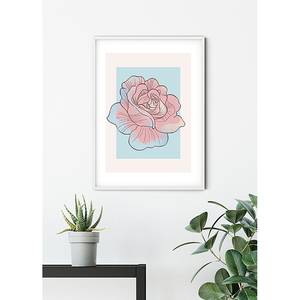 Tableau déco Cinderella Rose Multicolore - Papier - 50 x 70 cm