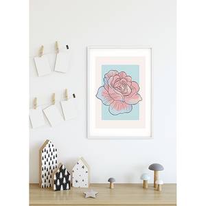 Wandbild Cinderella Rose Mehrfarbig - Papier - 50 cm x 70 cm