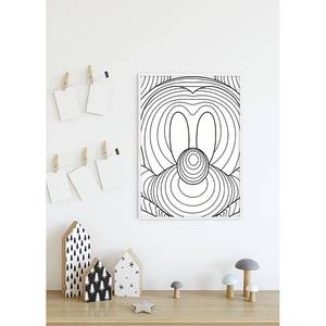 Tableau déco Mickey Mouse Lines Noir / Blanc - Papier - 50 x 70 cm